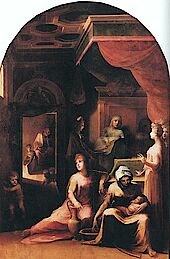 Domenico Beccafumi, Geburt Maria, 1540–1543, Siena, Pinacoteca Nazionale, Bildvorlage: Wikimedia Commons