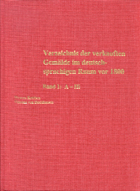 Buchcover von Verzeichnis der verkauften Gemälde im deutschsprachigen Raum vor 1800