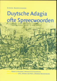 Buchcover von Duytsche adagia ofte spreecwoorden, Antwerpen, Heynrick Alssens 1550 [Faksimile]