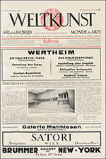 Image of the journal "Weltkunst"